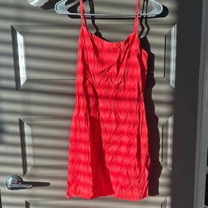 Vibrant Red Sleeveless Dress